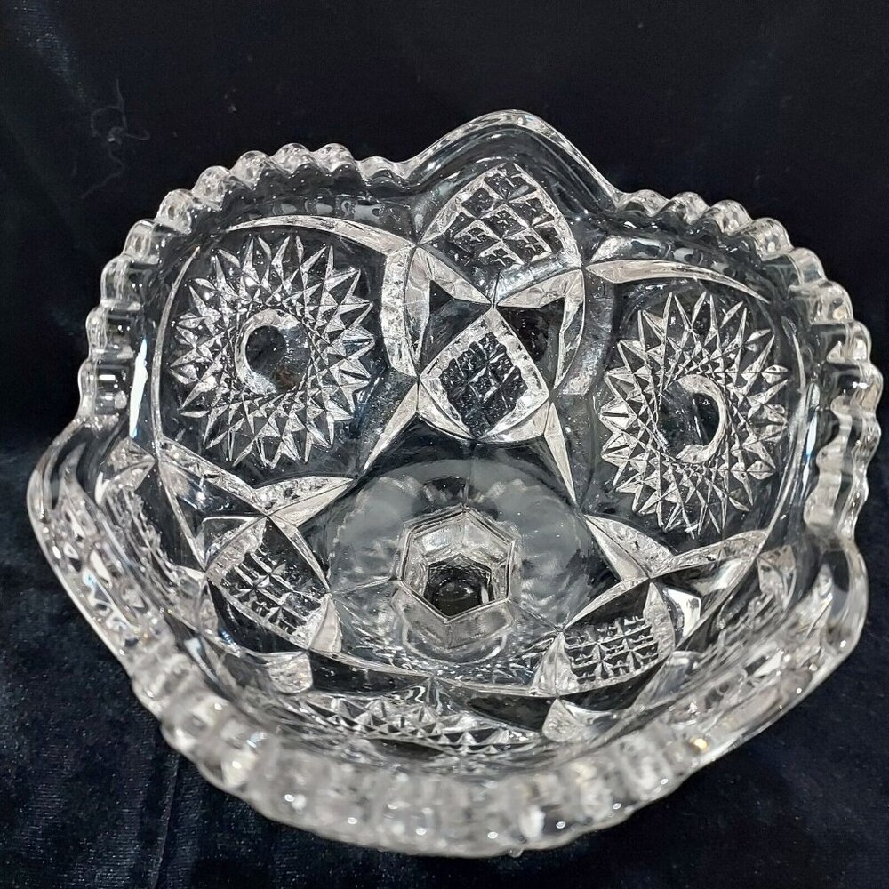 Early American Pressed Pattern Glass (EAPG)Pedestal/Compote Bowl 5" Tall Vintage - Picture 10 of 12